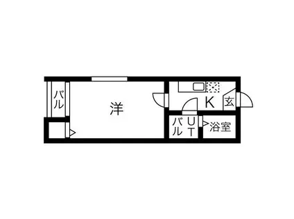 BOO.HOO.WOO.さくら(1K/2階)の間取り写真