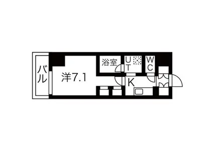 シーズンフラッツ押上サウス(1K/2階)の間取り写真