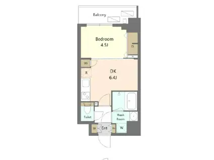 S-RESIDENCE新宿早稲田AVELIS(1DK/4階)の間取り写真