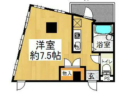 エルマール御影(1K/3階)の間取り写真