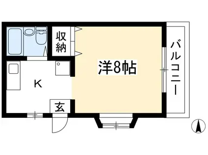 アストロプラザIII(1K/2階)の間取り写真