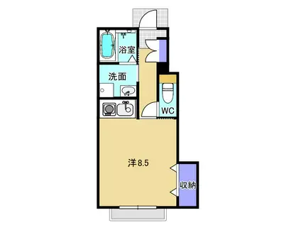 LIBERA(ワンルーム/1階)の間取り写真