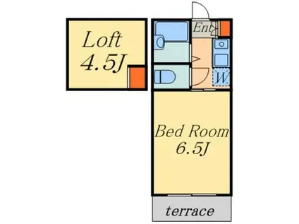 協和コーポ(1K/2階)の間取り写真