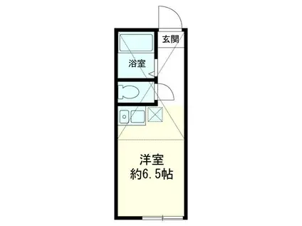 サザンヒルズ弘明寺(ワンルーム/1階)の間取り写真