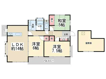 ガーデンベル(3LDK/1階)の間取り写真