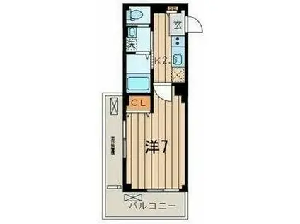 ラ・メール ヒダカ 関内 917575(1K/2階)の間取り写真