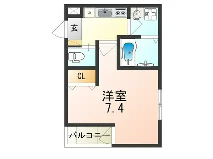 H-MAISON布施(1K/3階)の間取り写真