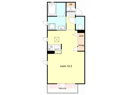 RASEN GARTEN(ワンルーム/2階)の間取り写真