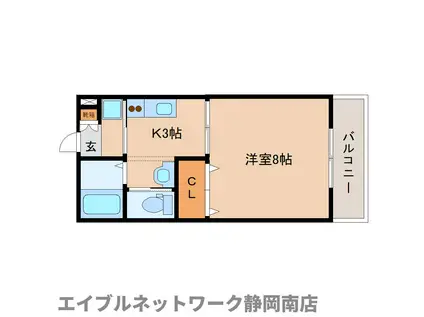 スペース21-2M(1K/1階)の間取り写真