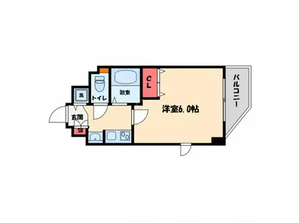 プレサンス難波リバーオアシス(1K/13階)の間取り写真