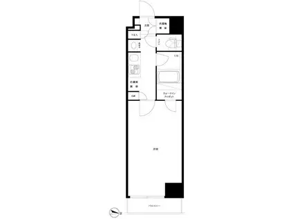 ルーブル中野坂上伍番館(1K/2階)の間取り写真