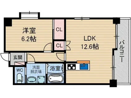 コンフォルト(1LDK/1階)の間取り写真