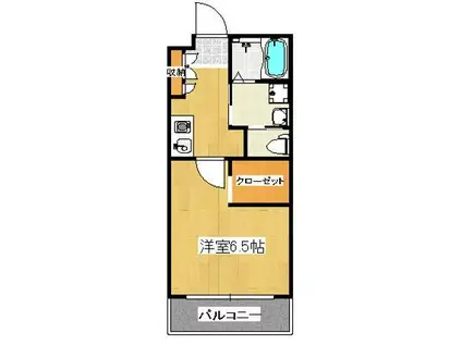 グランドゥール高松(1K/1階)の間取り写真