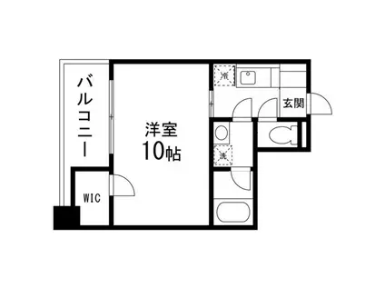 パルティーレEXE片平タワー(1K/12階)の間取り写真