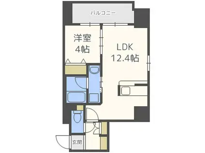 マーレ下寺町(1LDK/10階)の間取り写真