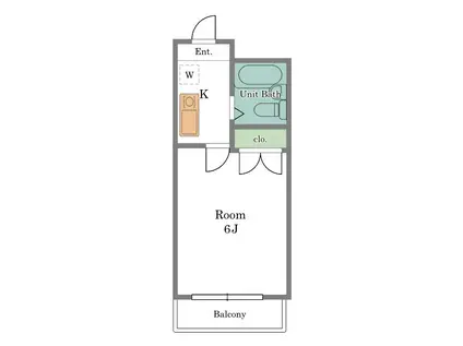 第77シンエイビル(1K/1階)の間取り写真