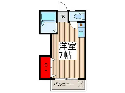 ハイムアイビー(ワンルーム/1階)の間取り写真