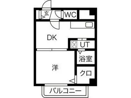 エクセレントハウス豊平37(1DK/4階)の間取り写真