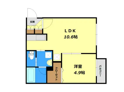 SENSAI-ATSUBETSU(1LDK/3階)の間取り写真