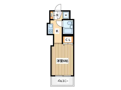 クリオ武蔵新城弐番館(1K/3階)の間取り写真