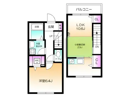 カミニート(1LDK/1階)の間取り写真