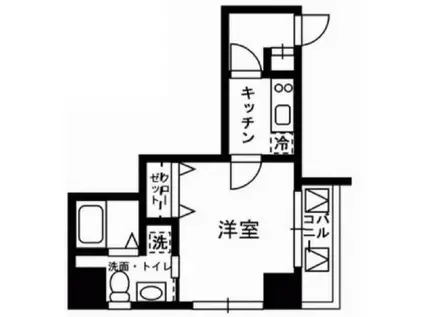 レジディア中野(1K/3階)の間取り写真