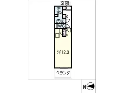 キャッスル常滑(ワンルーム/3階)の間取り写真