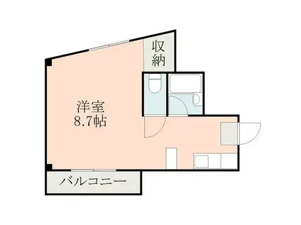 ロフティ天神(ワンルーム/3階)の間取り写真