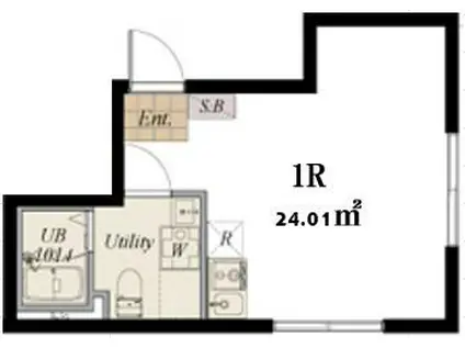 プラチナフォルム大森イースト(ワンルーム/1階)の間取り写真