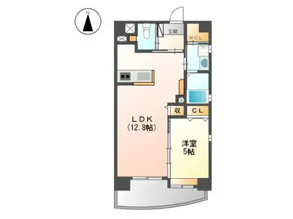 サニーサイド寿(1LDK/2階)の間取り写真