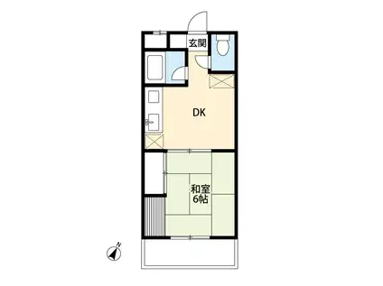 ザ クラス ハイライズ(1DK/2階)の間取り写真