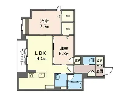 シャンドラ(2LDK/2階)の間取り写真