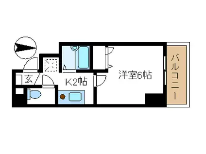 反町ツインズ(1K/3階)の間取り写真