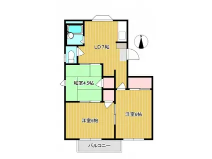 アーバンハイツ川入(3DK/1階)の間取り写真