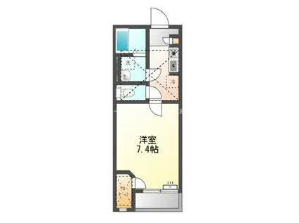 レオネクスト瑠璃(1K/1階)の間取り写真
