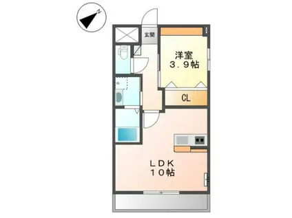 ベルコート(1LDK/2階)の間取り写真