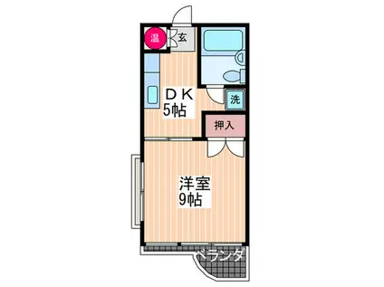 福見ビル(1DK/5階)の間取り写真