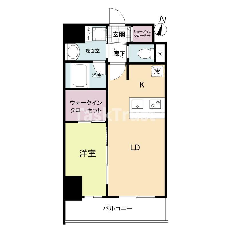 D.CLAREST本庄東FJRE(1LDK/8階)の間取り写真