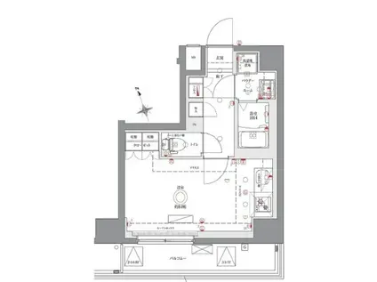 AZEST浮間舟渡II(ワンルーム/7階)の間取り写真