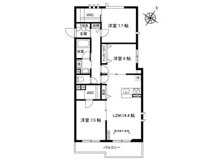 櫻レジデンス(3LDK/2階)の間取り写真