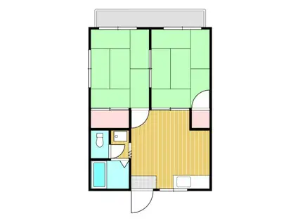 フルール3(2DK/2階)の間取り写真