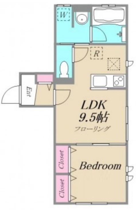 J・URBAN新井薬師前(1LDK/1階)の間取り写真