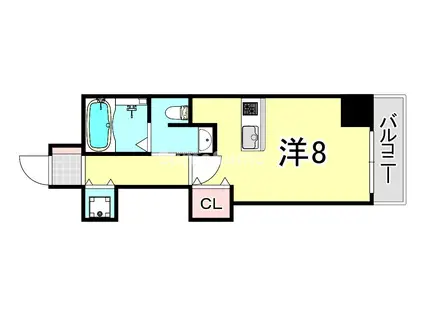 エクセレント高津(ワンルーム/13階)の間取り写真