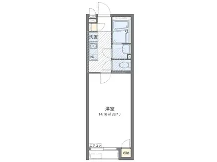 グリーンヒルズ柏尾(1K/1階)の間取り写真