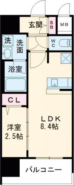 グランフォーレ久留米駅プレミア(1LDK/11階)の間取り写真