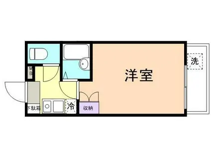 シャルマンフジ和歌山5番館(1K/2階)の間取り写真