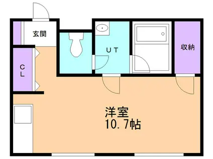 室蘭ナラサキビル(ワンルーム/3階)の間取り写真