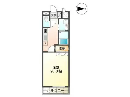 プチオアシス(1K/2階)の間取り写真