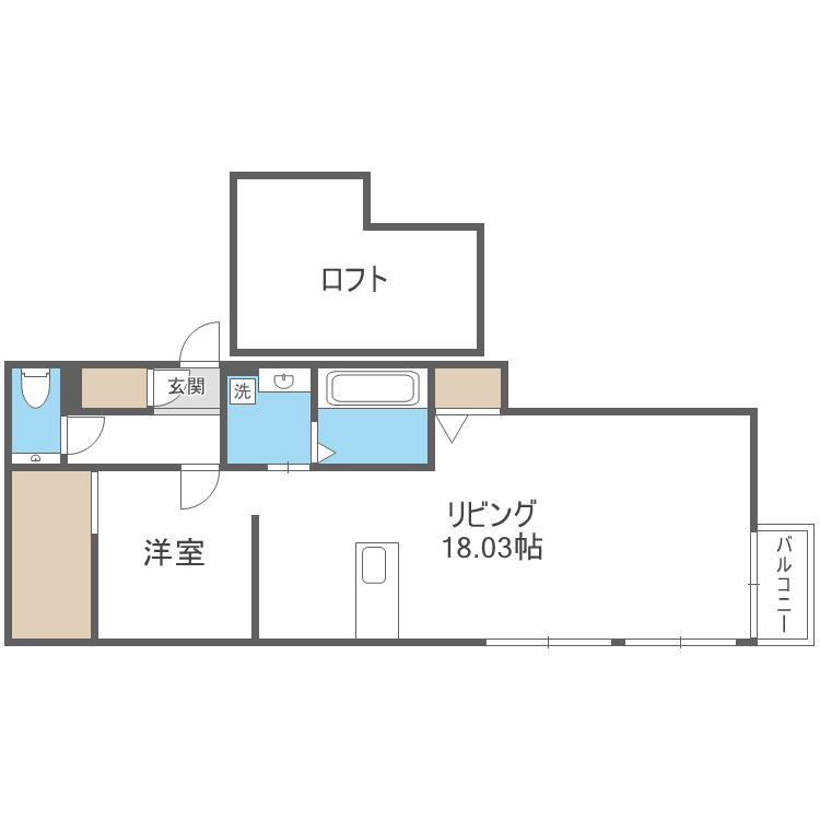 ピオネロ148(1SLDK/5階)の間取り写真