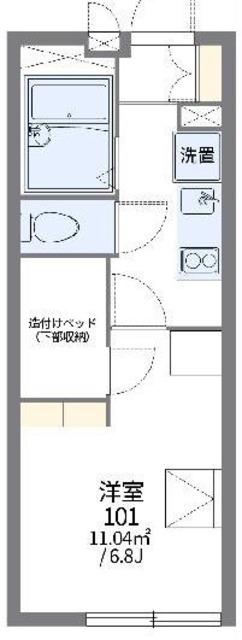 レオパレスたい(1K/2階)の間取り写真